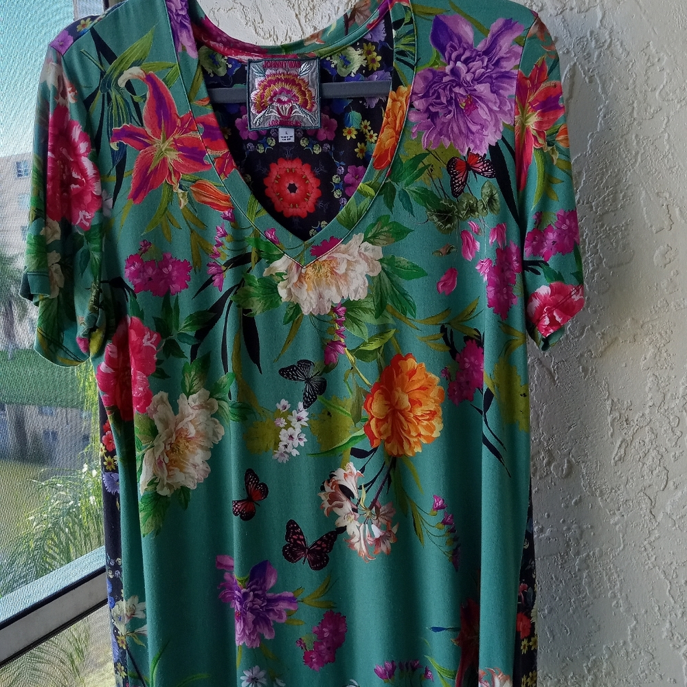 Johnny Was Floral Tee
